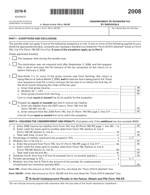 Kentucky Underpayment of Estimated Tax Form 2210-K