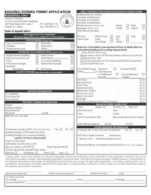 Building Zoning Permit Application