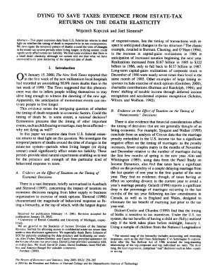 Estate Tax Returns Analysis