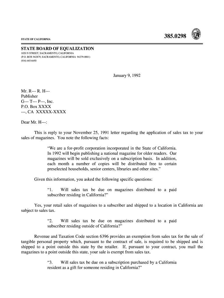 Sales & Use Tax Forms Board of Equalization CA Fill out & sign