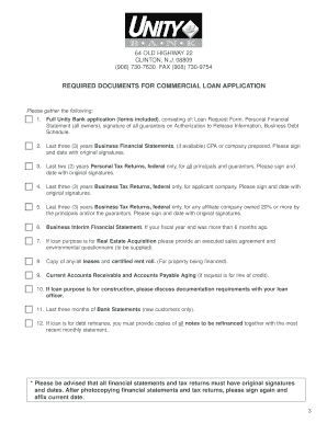 Commercial Loan Application Form