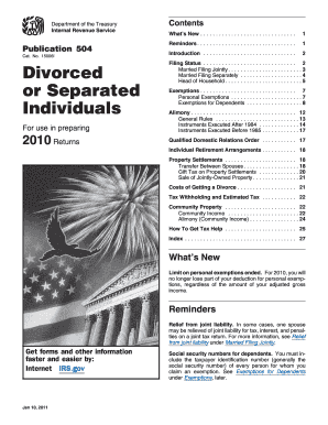 IRS Publication 504 Divorce Tax Guide