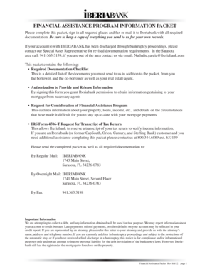 Financial Assistance Program Application