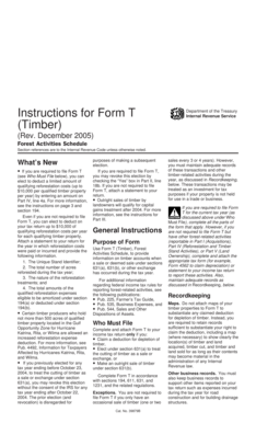 Form T (Timber) Instructions