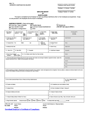 Employer Report of Injury or Illness