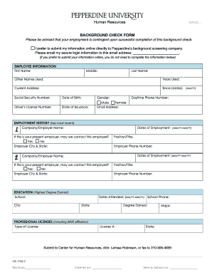 Background investigation report sample - does pepperdine do background checks form