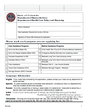 Colorado Human Services Application