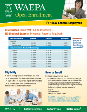 US Federal Life Insurance Application