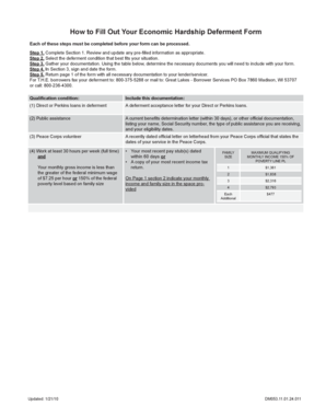 Economic Hardship Deferment Request Form