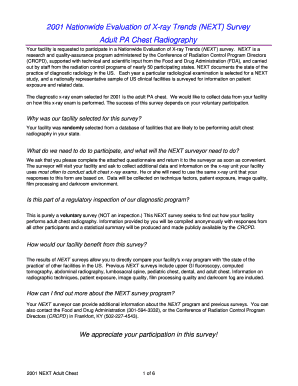 2001 NEXT Adult Chest Survey