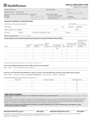 Medical Enrollment Form