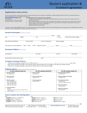 Student Application & Enrollment Agreement