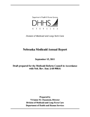 Fillable Online dhhs ne medicaid annual report nebraska form Fax Email ...