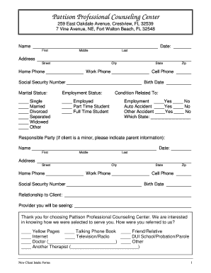 New Client Intake Form