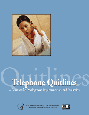 Fillable Online cdc Telephone Quitlines - Centers for Disease Control ...