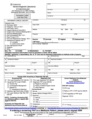 Cytopathology Clinic Form