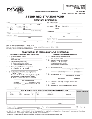 J-Term Registration Form