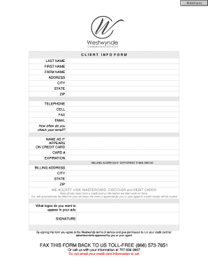 Client Information Form