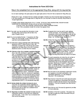 New York UCC Financing Statement Cooperative Addendum