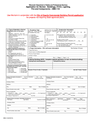 Wisconsin SBD-118 Building Review Application