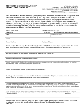 California Disability Accommodation Request Form 17A-78