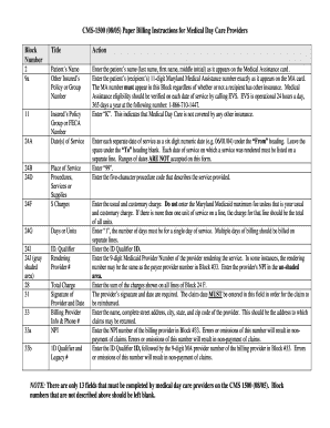 CMS-1500 Medical Billing Form