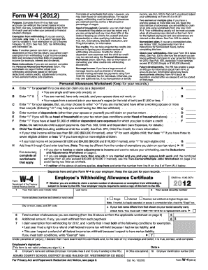 Form W-4 (2012)