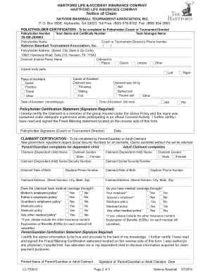 2012 Skyway Youth Baseball & Softball Insurance Certificate - skywayballpark