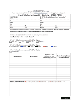 blank work order form