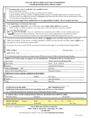 city of milwaukee voter registration form