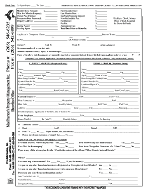 Residential Rental Application