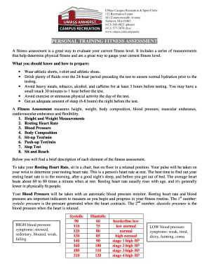 baseline fitness test template