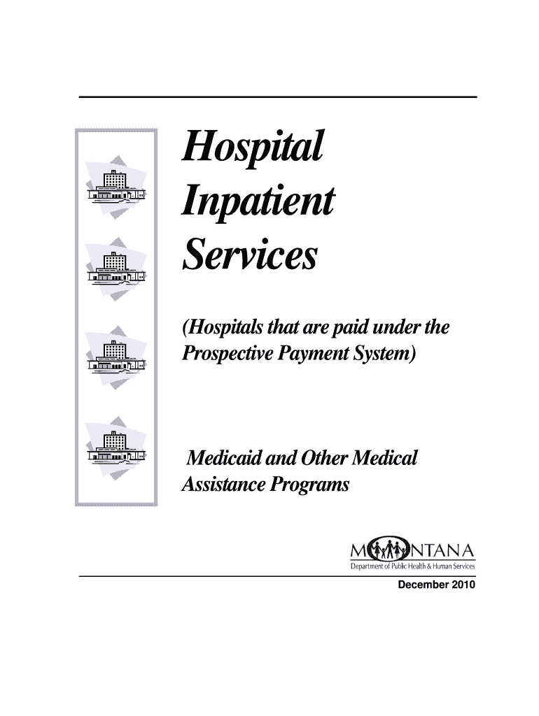 Fillable Online medicaidprovider hhs mt Hospital Inpatient Services