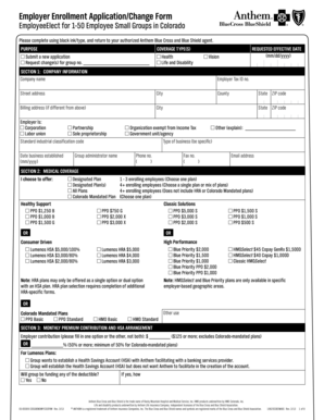 Employer Enrollment Application/Change Form