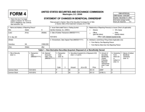 Form 4 Statement of Changes in Beneficial Ownership