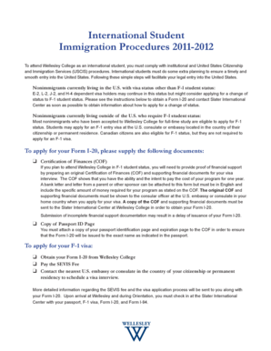 International Student F-1 Visa Application Form