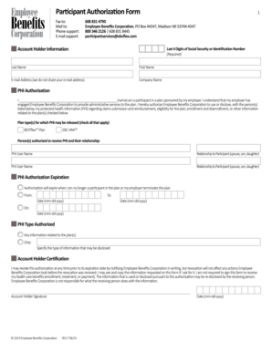 Employee Benefits PHI Authorization Form