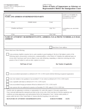EOIR-28 Form