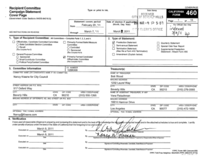 California Campaign Statement Form 460
