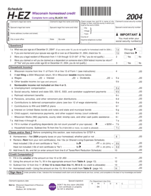 Wisconsin Homestead Credit Form H-EZ