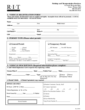 Vehicle Registration Form