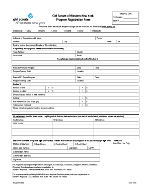 girl scout registration form printable