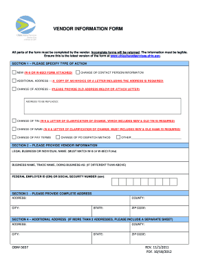 obm 5657 information form