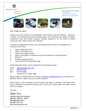 Assurant Specialty Property Agency Application