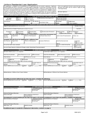 Uniform Residential Loan Application