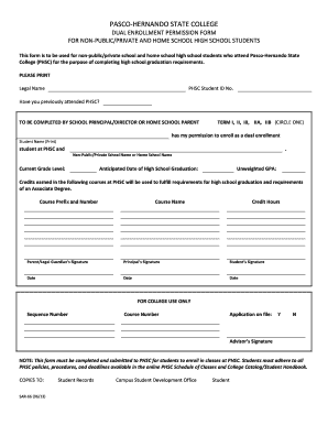Dual Enrollment Permission Form