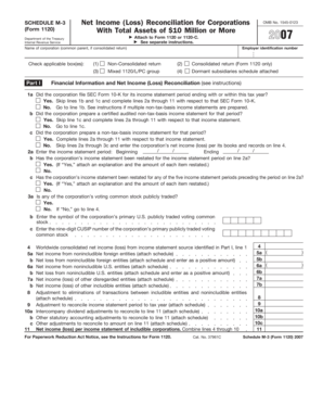 Schedule M-3 Form 1120