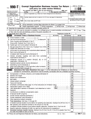 Form 990-T 2008