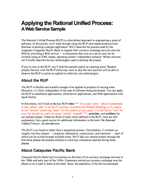 Applying the Rational Unified Process: