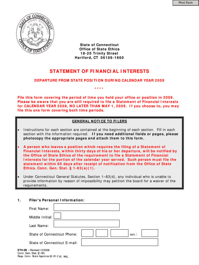 STATEMENT OF FINANCIAL INTERESTS - ct Preview on Page 1